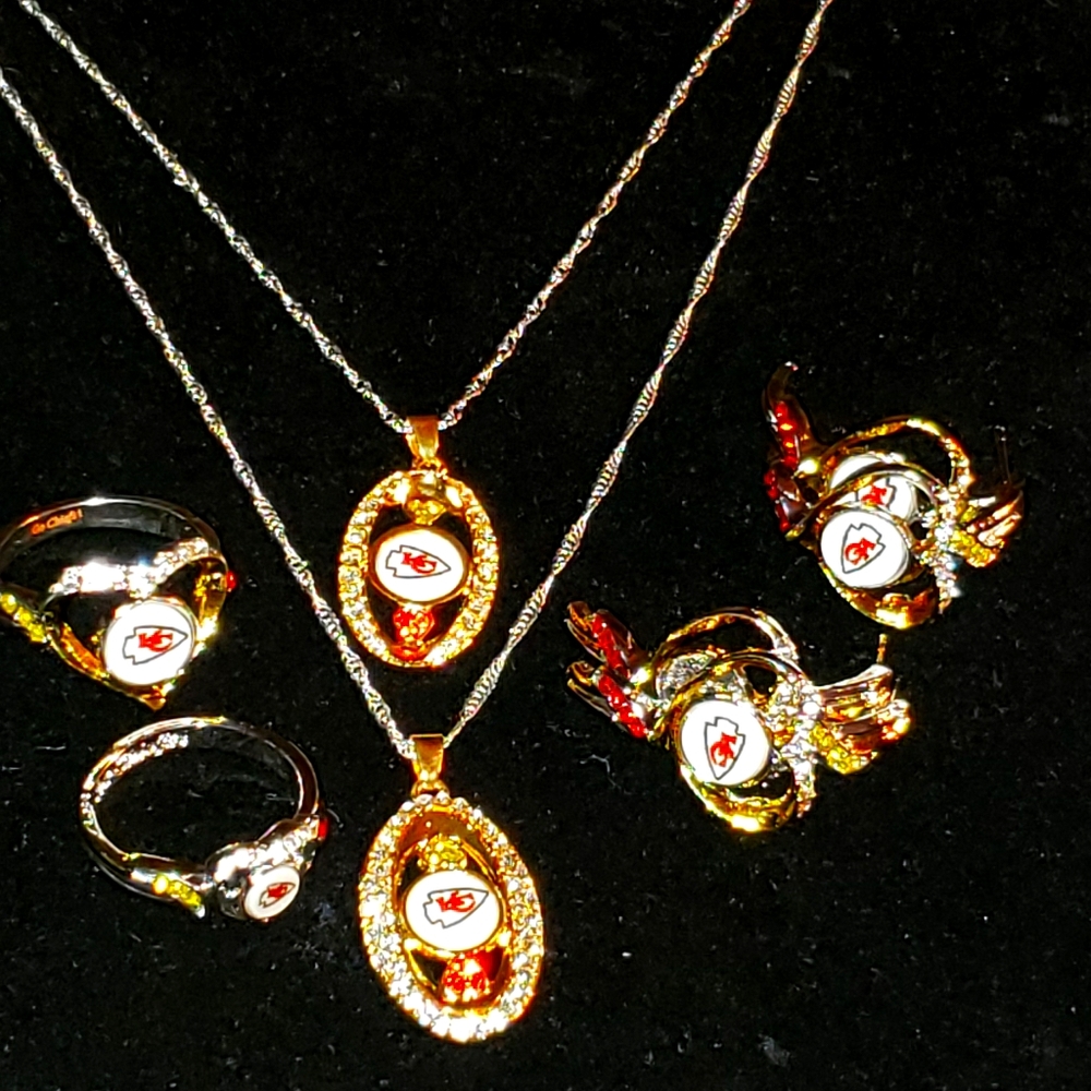 Redskins and cowboy jewelry set